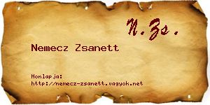 Nemecz Zsanett névjegykártya